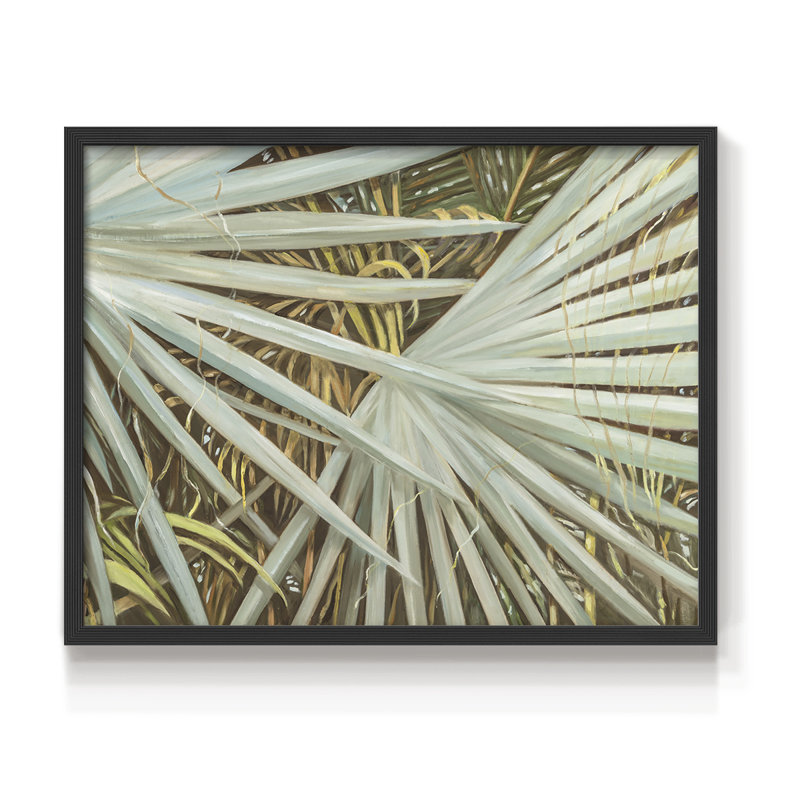 Suave Fronds - impression encadrée - réaménageable, Noir, noir, noir, noir, H 16 po x l 20 po