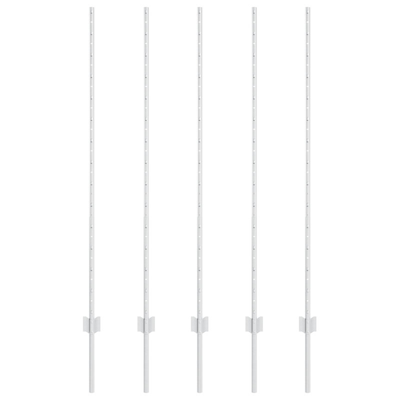 Vidaxl Fence Posts 10 Pcs U-Channel Galvanised Steel, Silver, 140cm H x 8.5cm W