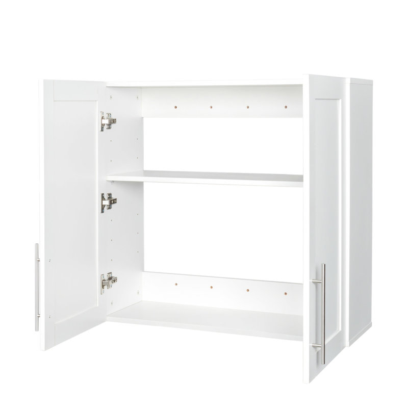 Armoire de rangement empilable, P 12,11 po x l 31,53 po, H 29,59 po, blanc - pratique avec tablettes et cloisons amovibles pour l'organisation d'atelier