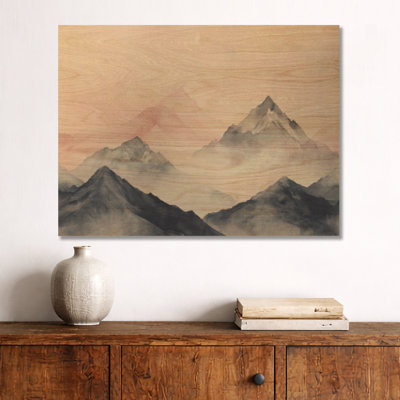 Décoration murale Blush Sky Peaks - Montagne