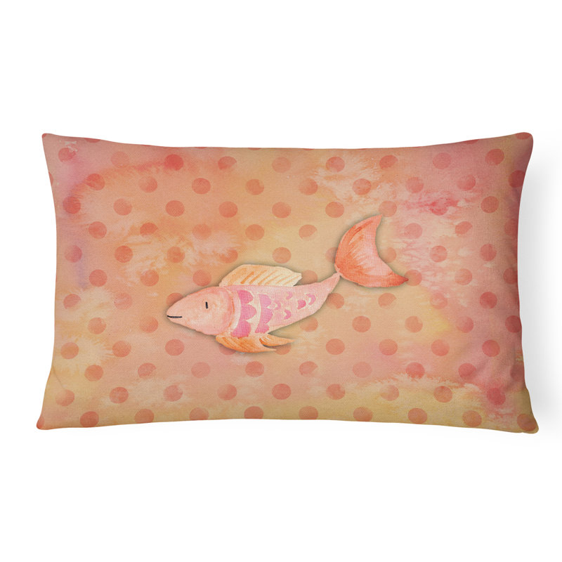 Coussin lombaire en aquarelle de poisson