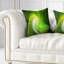Green Fractal Abstract - Coussin imprimé abstrait-30617597-30617593