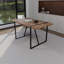 Ensemble de table de salle à manger en bois aggloméré de 55 po avec ensemble de 4 pièces de table de salle à manger en bois foncé