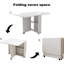 Table à abattants pliante avec rangement à 6 et 2 couches de 47,2 po x 23,6 po x 30,3 po White Space - pour diverses applications