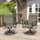 Chaise berçante d'extérieur pivotante à 360 ° PVC-coated polyester