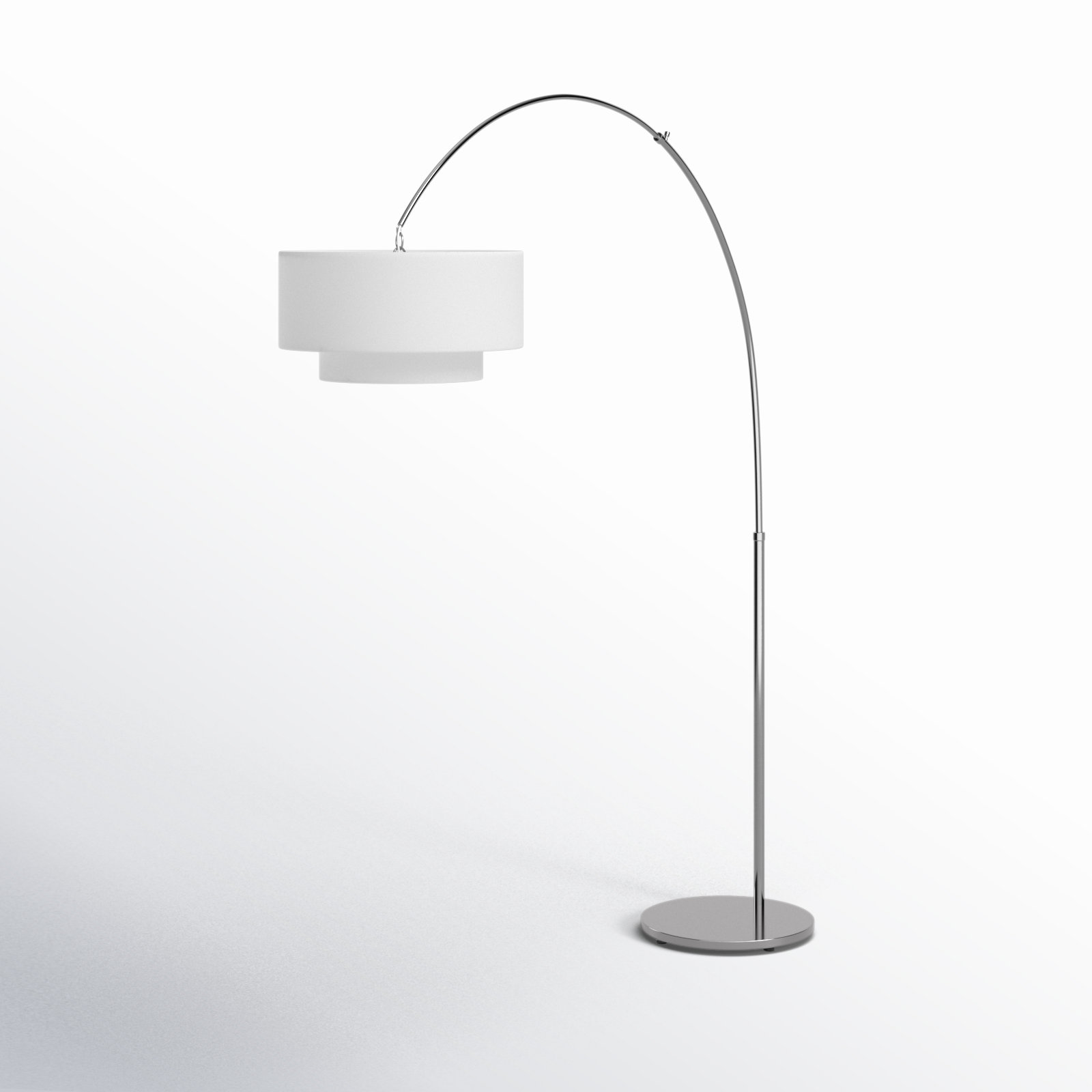 Tanyel 75'' Dimmable Floor Lamp, Polished Nickel