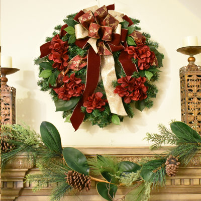 24 " Mixed Greenery Wreath