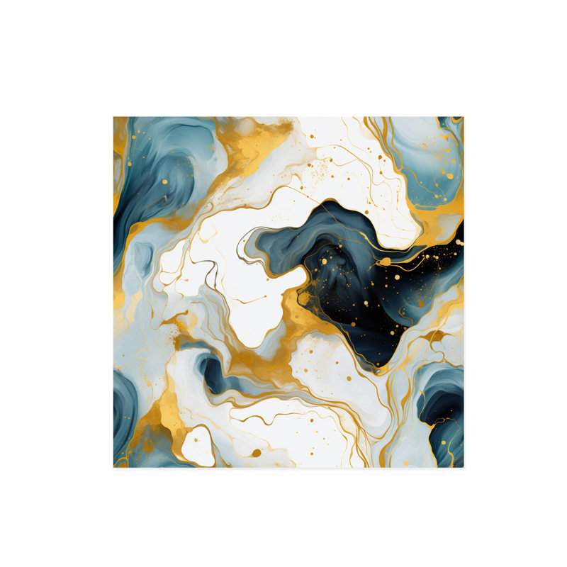 «Abstract Brush Strokes», reproduction d'art moderne sans cadre, H 10 po x l 10 po