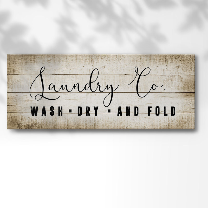 " Laundry Co. ", 12" H x 30" W x 1.5" D