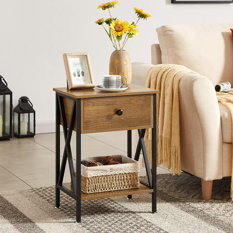 Table de chevet, Noyer brun