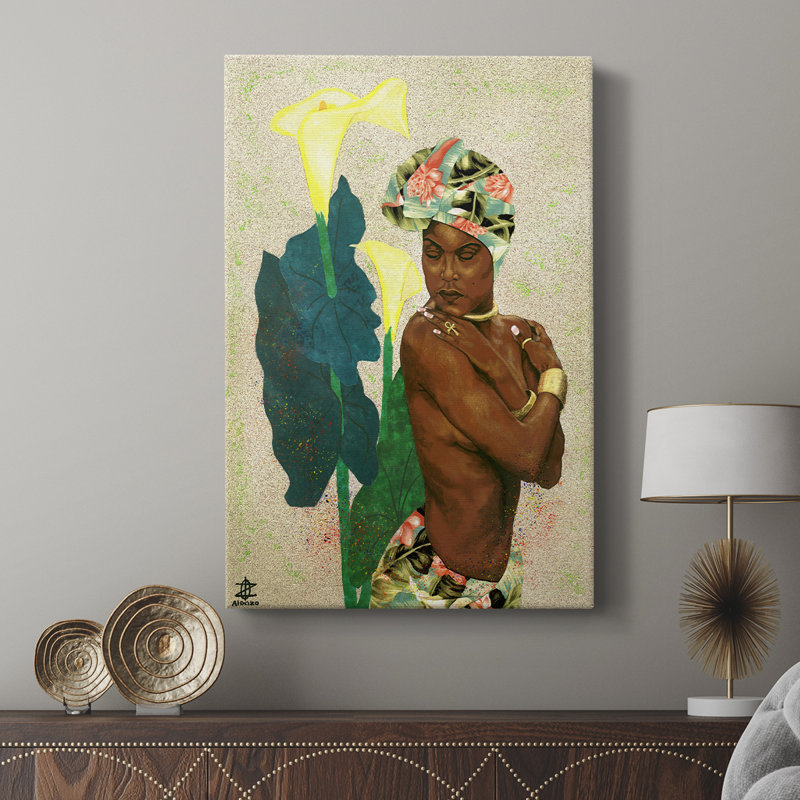 Femme forte II - Cavas enveloppés de galerie, H 60 po x l 40 po