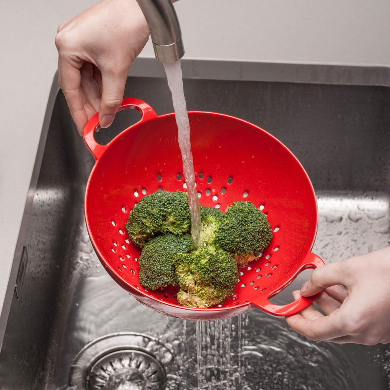 Premium Melamine Colander, 11cm H x  20cm W, Red