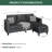 Serio Convertible Sectional Sofa Couch, L Shaped 3 Seater Sofa Couch with Storage Ottoman and Side Pockets-1628855804