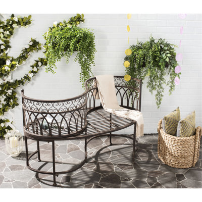 Banc tête-à-tête en fer Yelverton