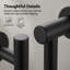 6-Piece Bathroom Hardware Set in Matte Black-100351490
