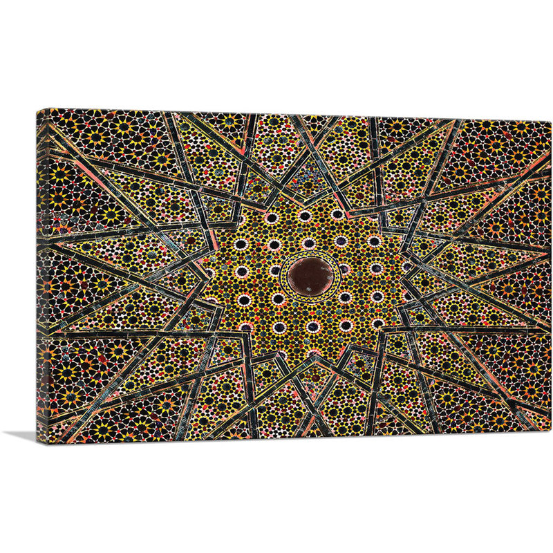 Impression sur toile tendue, motif coloré, H 12 po x l 18 po x P 0,75 po