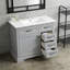 Meuble-lavabo de salle de bain avec lavabo, 2 tiroirs et porte à fermeture en douceur-305881061