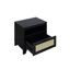 Table de chevet Mid-Century moderne avec tiroir pleine extension et tablette noire Sheridan-91028826
