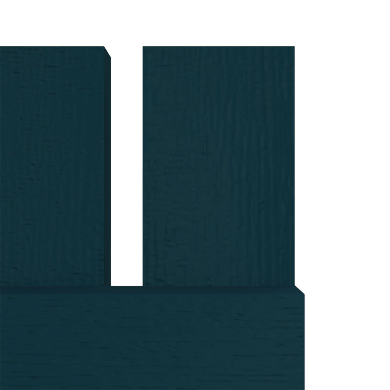 Builders Edge, paire de volets personnalisés à trois planches espacées, planche-n-lattes, 60 po, Bleu minuit