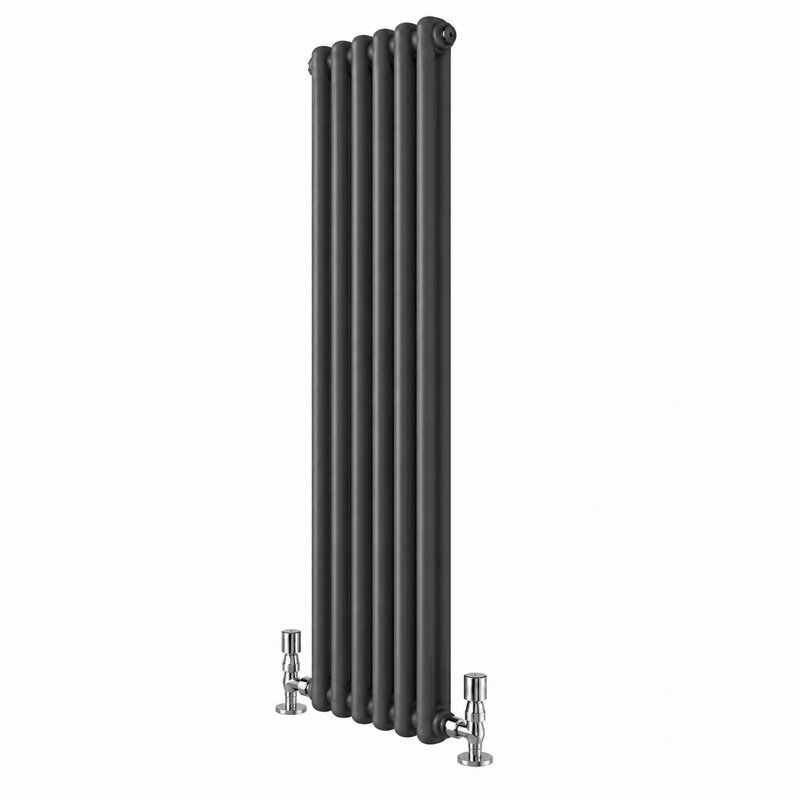 Uxbridge Vertical Traditional Colosseum Radiator, 1800mm H x 290mm W x 100mm D, Anthracite