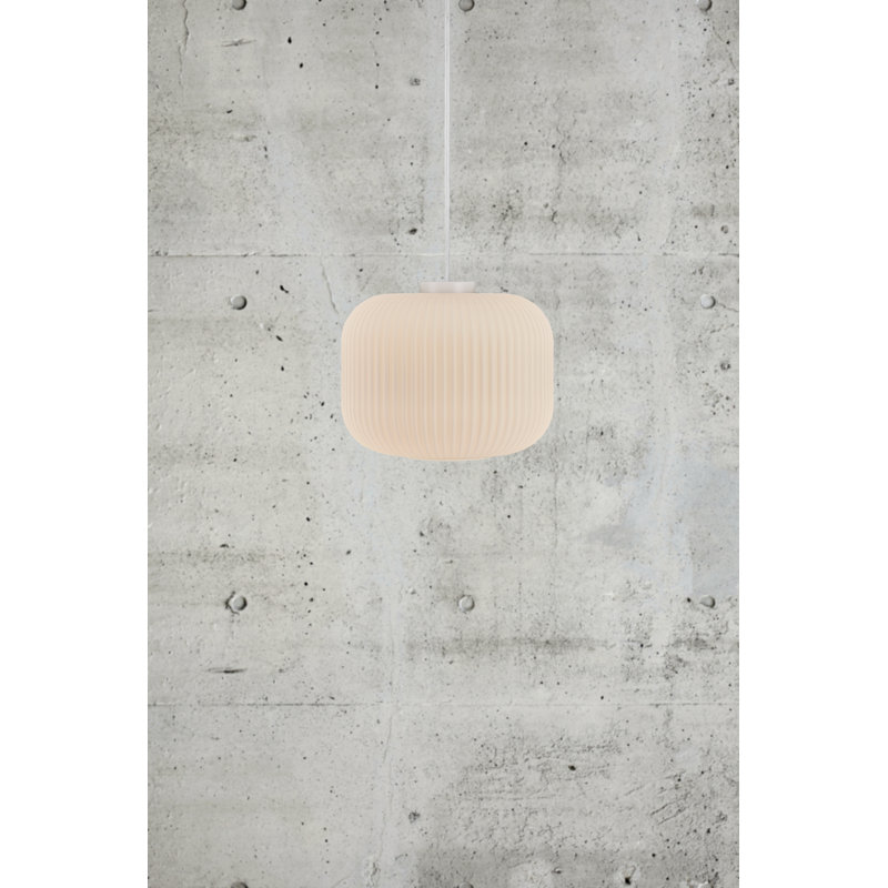 Milford 1 - Light Satin Drum Pendant