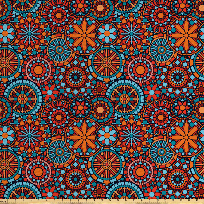 Tissu mandala, l 58 po x L 180 po
