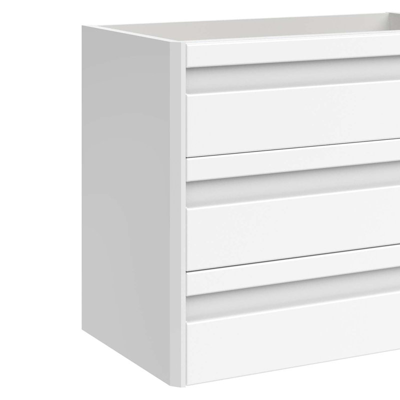 Meuble-lavabo simple 3 tiroirs DAX Venice, Blanc