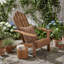 Chaise Adirondack pliable en bois d'acacia avec siège à lattes, accoudoirs droits et dossier incliné pour terrasse-2002453239