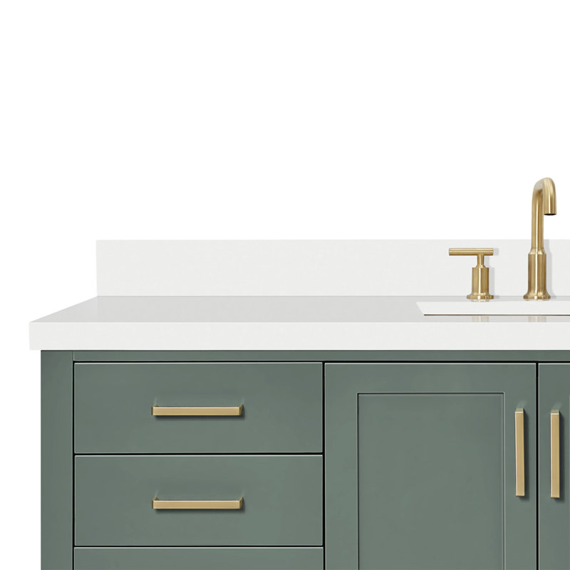 Magnolia Bath Vanity Rectangular Basin S061SWQ, Vintage Green, Rectangular