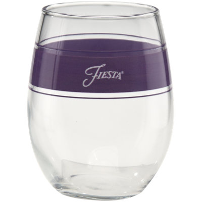 Fiesta Lavender Frame 15-Ounce Stemless Wine Glass Set of 4
