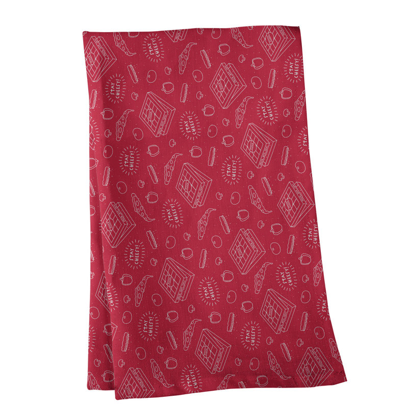 Mcguinness Tea Towel Kitchen Towel, Red, Poly Twill