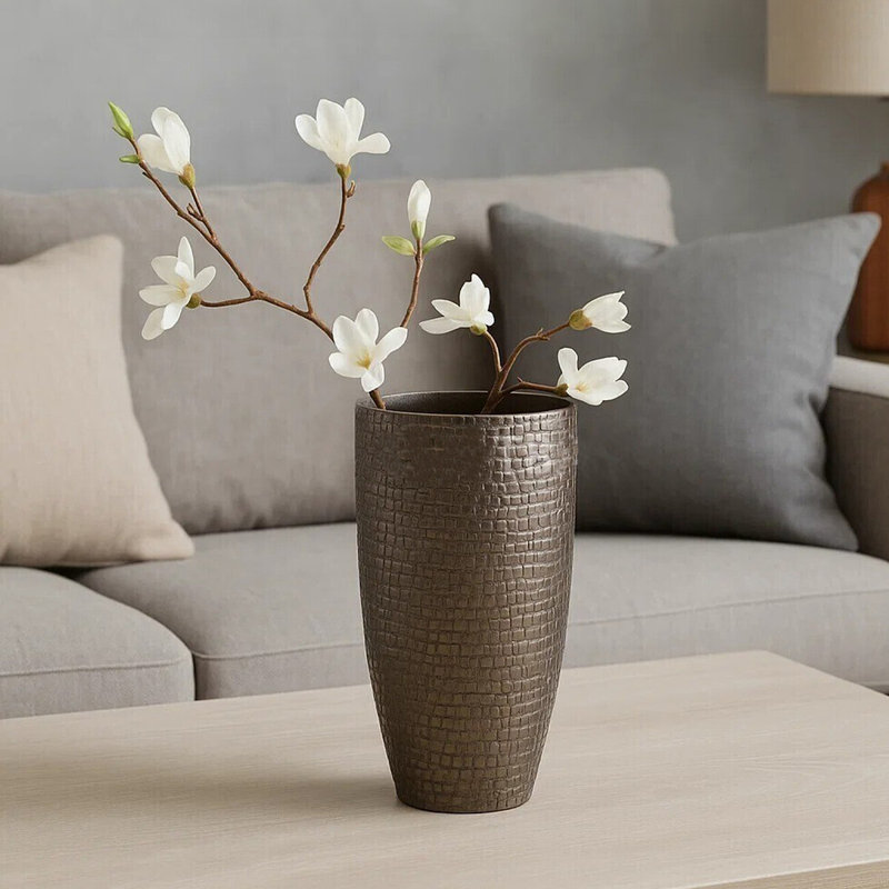 Buzz Metal Table Vase, 25cm H x 17cm W x 17cm D