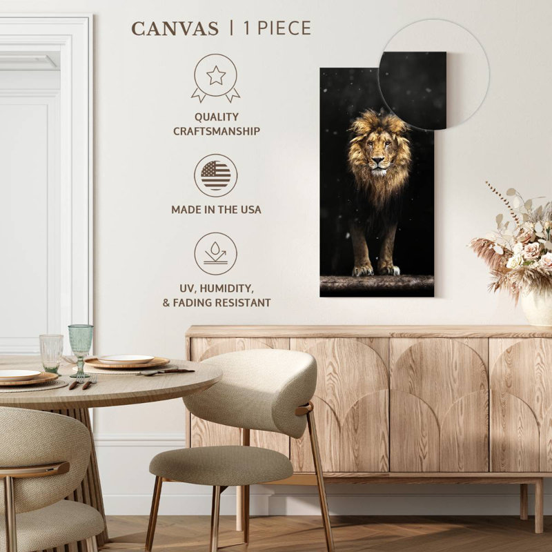 Gloomy Lion, 48" H x 24" W