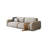 Creamy-white 100% Polyester Standard Sofa cushion Loveseat