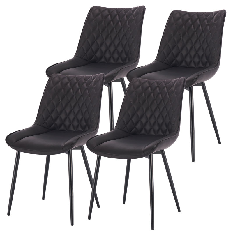 Alhambra 46.5cm H Upholstered Side Chair, Anthracite, 4