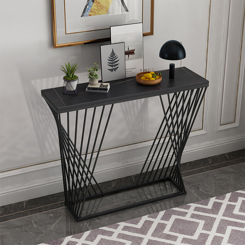 Console Table, Black, 31.5" H x 55.1" W x 11.8" D, Black
