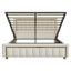 Velvet Ottoman Bed, Glam Upholstered Storage Frame With Trim-497082770-495934875