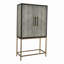 Armoire, art déco, motif chagrin, pieds en laiton