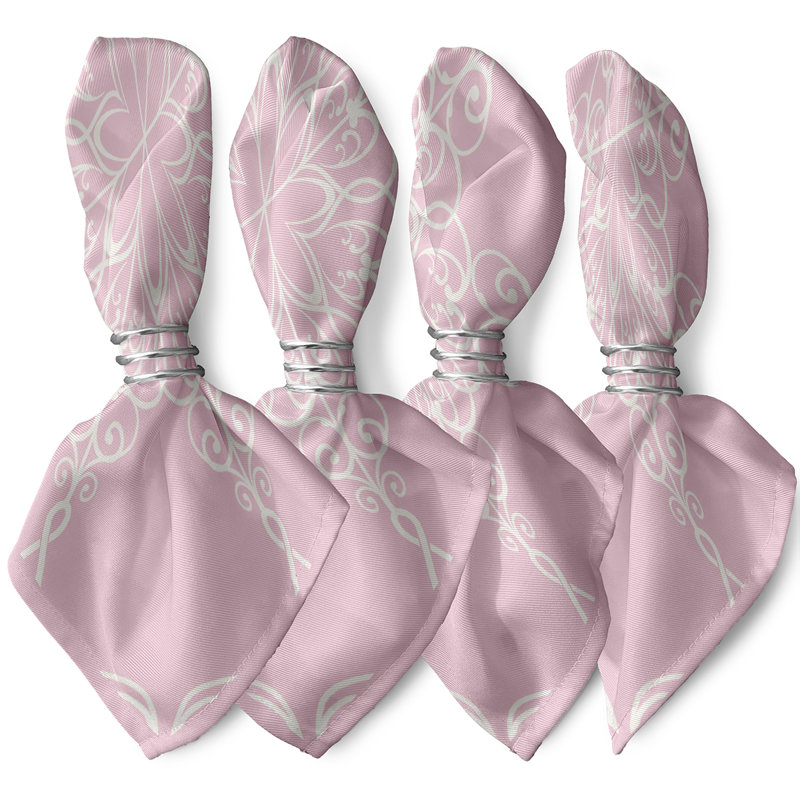 Ensemble de serviettes 4 pièces Snowflake, Rose clair