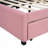 Full Size Upholstered Daybed With 2 Storage Drawers Sofa Bed Frame No Box Spring Needed, Linen Fabric (Pink)-902604339