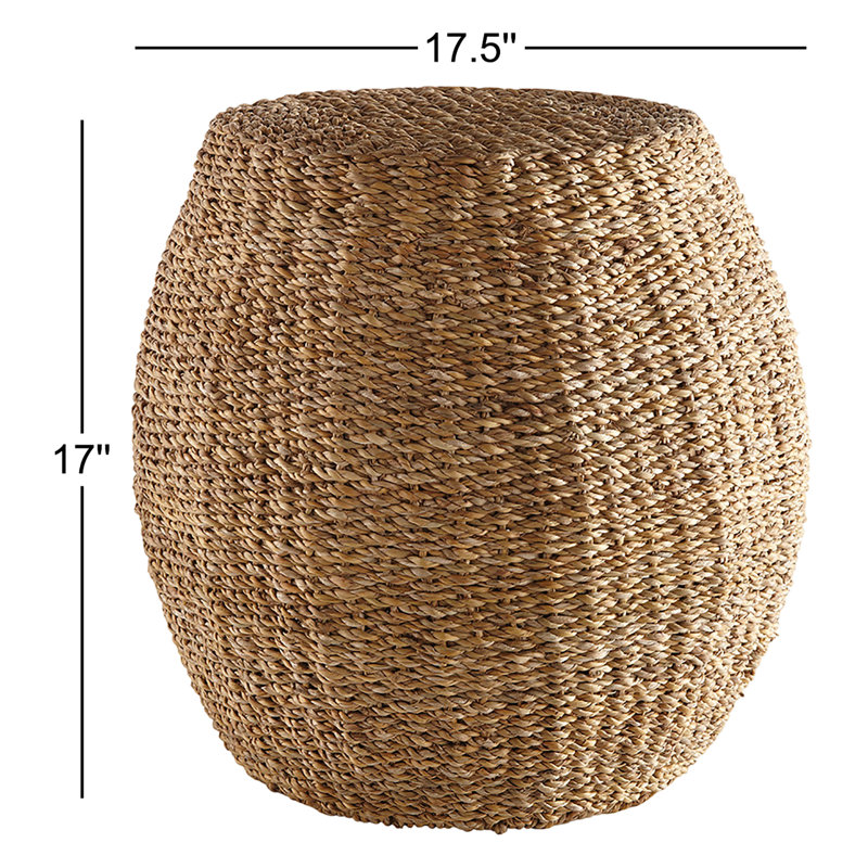 Seagrass Hourglass Pouf