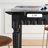 Black Rectangular Solid Wood Dining Table-1403274626