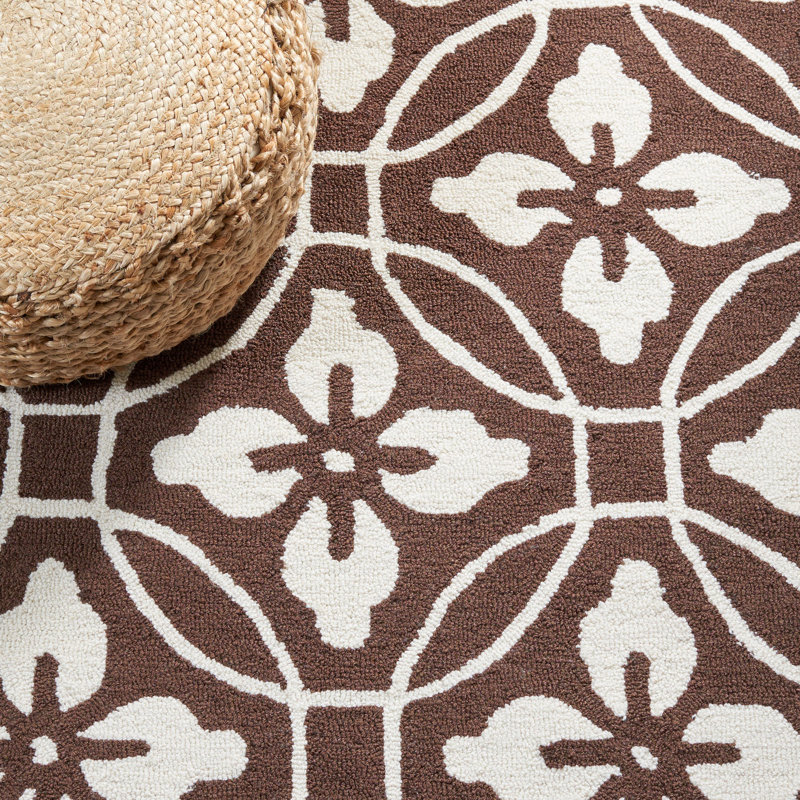 Bayou Hand Hooked Performance Geometric Rug, Rectangle 3'6" x 5'6"