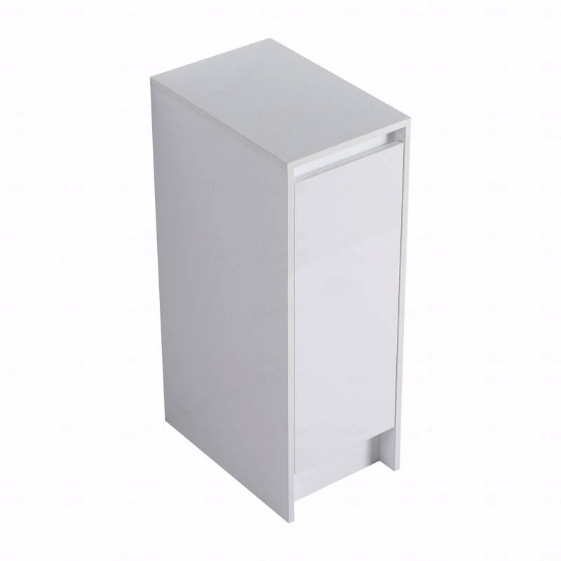 Freestanding Bathroom Storage Cabinet, 12", Soft Close Doors, Glossy White,(Kd-Packing)