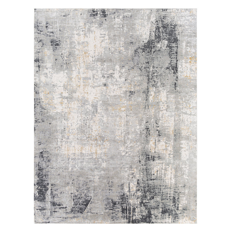 Viscose Abstract Indoor Rug, Rectangle 5'3" x 7'3"