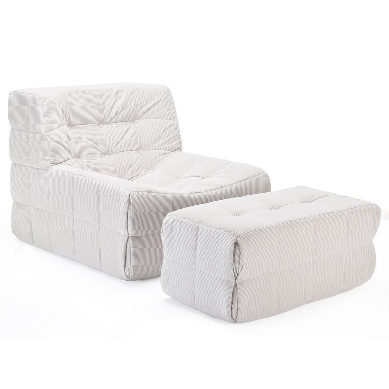 Fauteuil à billes pour adultes avec repose-pieds