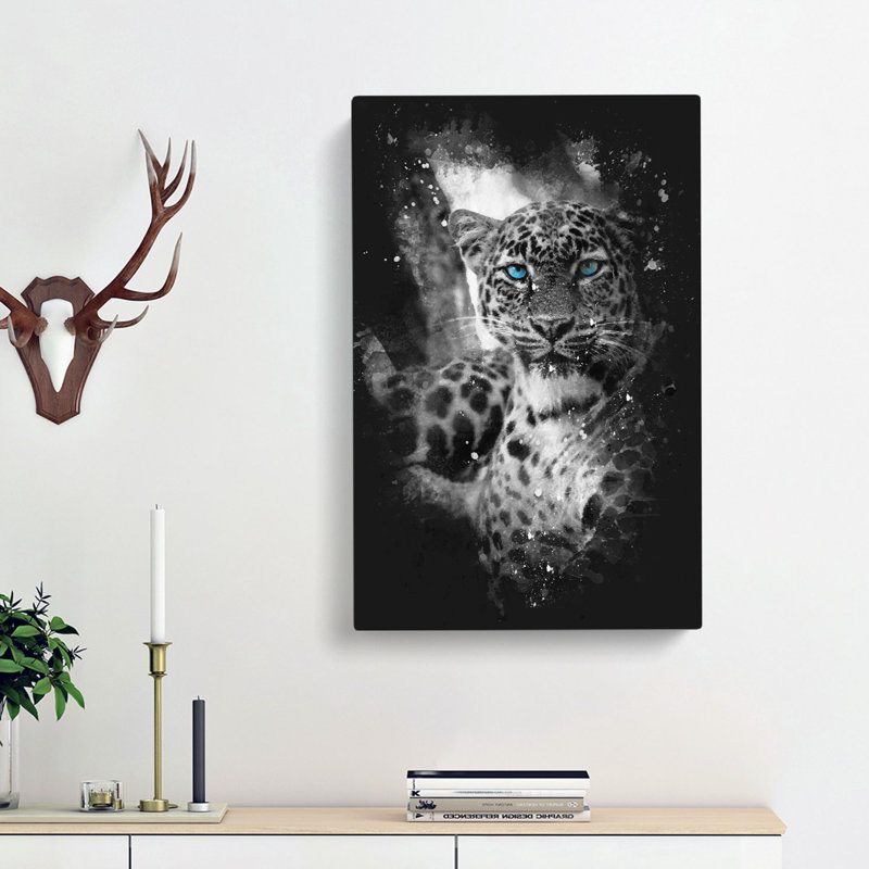 Bright Eyed Leopard - Wrapped Canvas, 50cm H x 35cm W x 3cm D