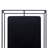 Wall Storage Unit with Metal Iron Frame, Wood Base, Glass Mirror, and Open Shelf.