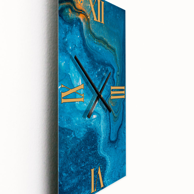 Horloge murale abstraite Composition de marbre II, Grand