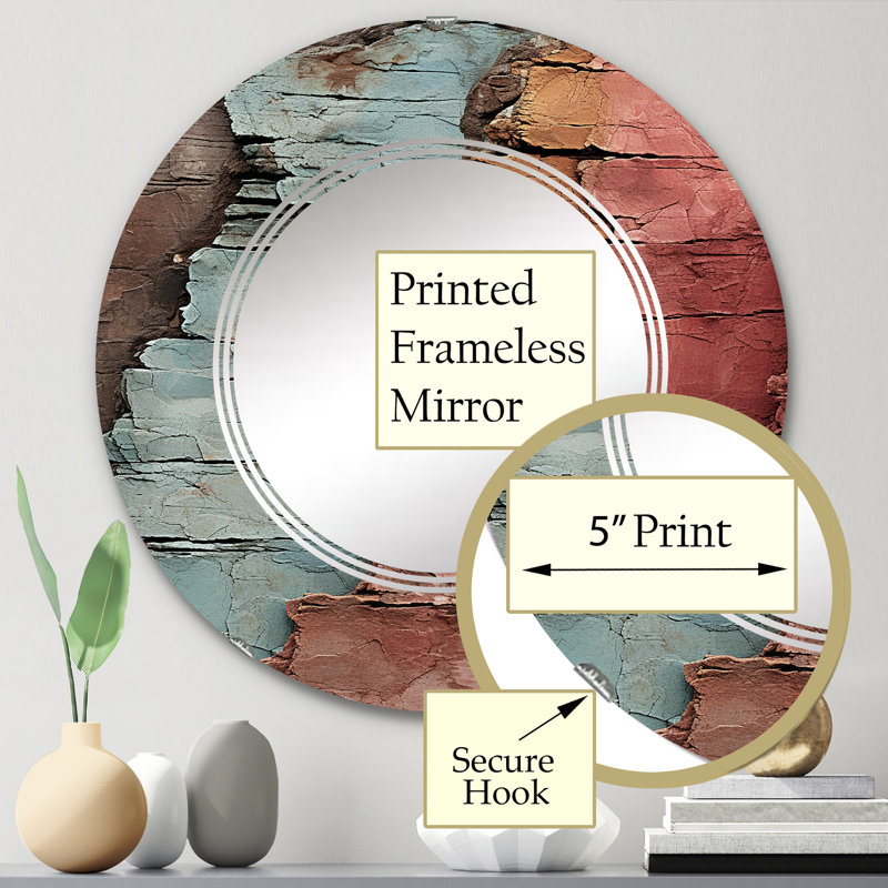 Northallerton - Miroir mural moderne rond, 24 po x 24 po